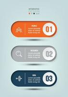 Infographic business template with step or option design. vector