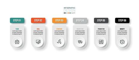 Infographic business template with step or option design. vector