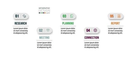 Infographic business template with step or option design. vector