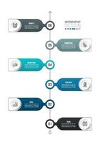 Business work flow infographic template. vector