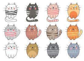 Kitty cat vector design illustration isolated on white background