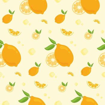 Seamless pattern with oranges. vector