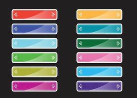 colección de botones de colores, diseño vectorial. vector