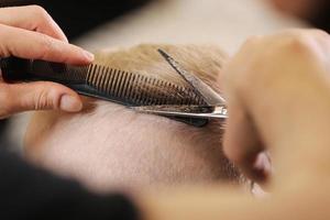 Hair being cut photo