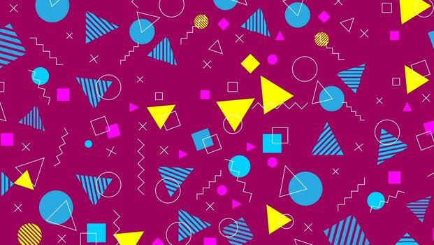 Pattern with geometric background vector