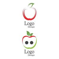 plantilla de logotipo de manzana vector