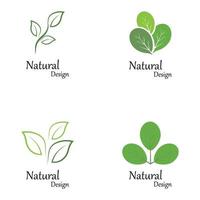 Green nature leaf logo template vector