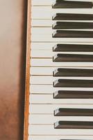 Old vintage piano keys photo