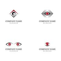 Eye care logo templates vector