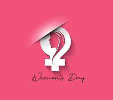 8 march, Happy Women's Day Stylish Typography Text. Vector Illustration