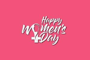 8 march, Happy Women's Day Stylish Typography Text. Vector Illustration