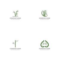 Bamboo logo templates vector