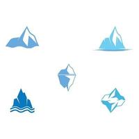plantillas de logotipo de símbolo de iceberg vector