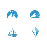 plantillas de logotipo de símbolo de iceberg vector