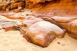 Big stones in the sand photo