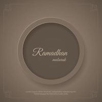 tarjeta de felicitación de ramadán simplemente elegante vector