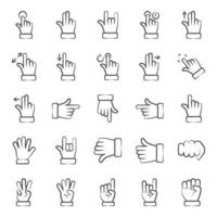 Touch and Hand Gestures vector