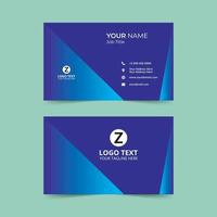 Blue Nice Business Card Template vector