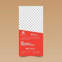 Red Nice Rack Card Design Template vector