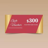 Red Gift Voucher Design Template vector