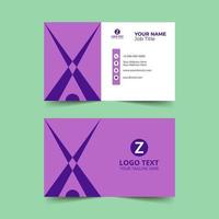 Purple Nice Business Card Template vector