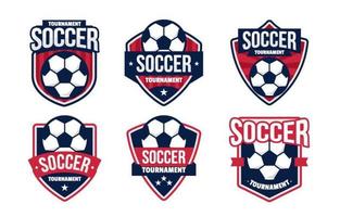 Soccer Tournament Badge Collection vector