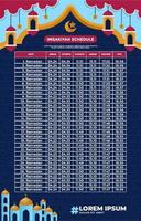 Calendar Shalat Time Design Concept vector