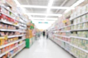 Abstract blur supermarket photo