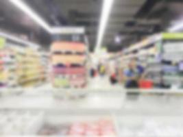 Abstract blur supermarket photo