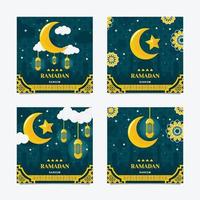 bienvenido publicación de redes sociales de ramadan kareem vector