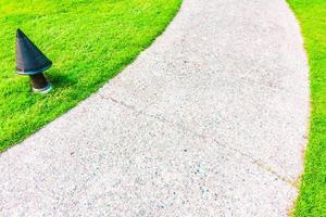 Stone path way in the garden photo