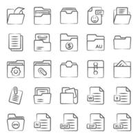 File Types and Folder vector