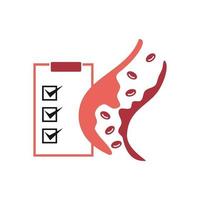 Cholesterol in artery health risk vector design Illustration