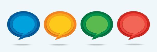 set of template speech bubble. vector illustration