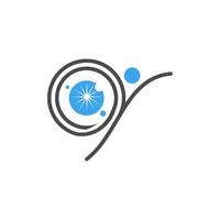 Eye care health design template icon vector