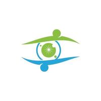 Eye care health design template icon vector