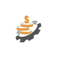 Gear Money Business design template Icon vector