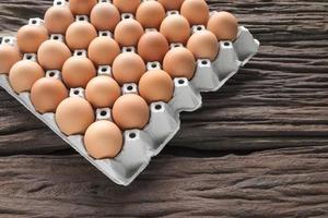 Large carton of farm eggs photo