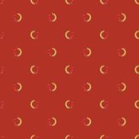 seamless chinese new year pattern background with red and gold glitter circle vector