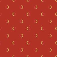 seamless chinese new year pattern background with red and gold glitter circle vector