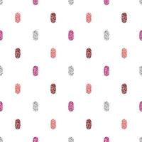 seamless monochrome pink glitter dot from oval shape pattern on white background vector