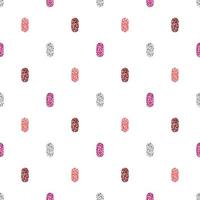 seamless monochrome pink glitter dot from oval shape pattern on white background vector