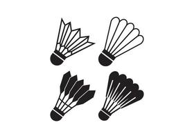 Shuttlecock icon illustration vector set