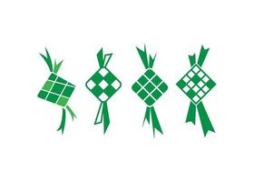 conjunto de vectores de ilustración de icono de ketupat