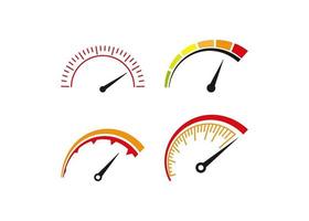 Speedometer icon illustration vector set