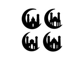 Mosque icon illustration vector set