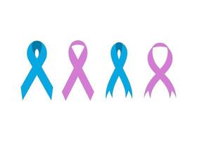 Breast cancer ribbon icon design template vector