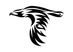 Line art vector logo of eagle that is flying.