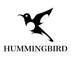 Adobe IlluBlack symbol Vector illustration on a white background of flying hummingbird. Suitable for making logosstrator Artwork