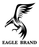 Line art vector logo of eagle that is flying.